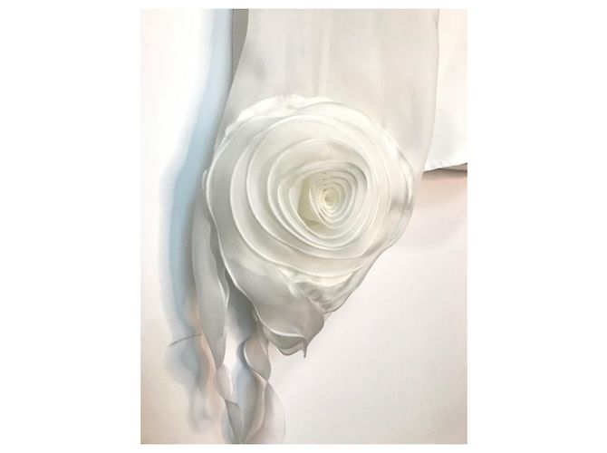 Anne Fontaine Spring Chiffon Bluse weiß - Ansicht 4