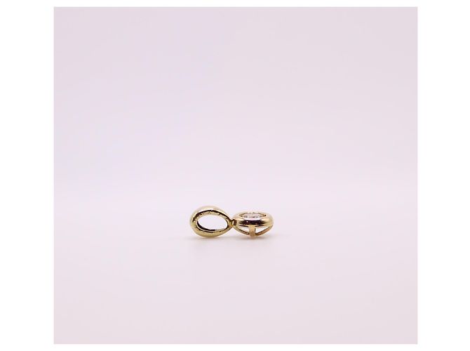 Autre Marque Bojenbesetzter Diamantanhänger aus Gelbgold 750%O Gold hardware - Ansicht 5