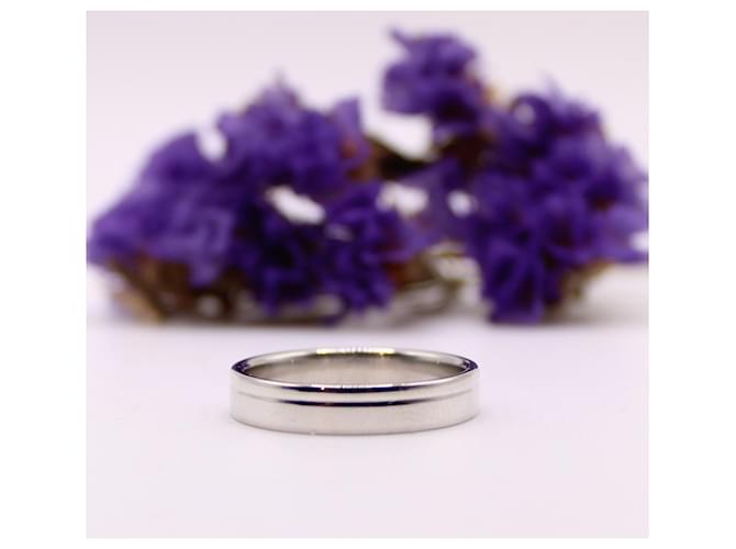 Autre Marque Ehering aus Platin Silber Hardware - Ansicht 2