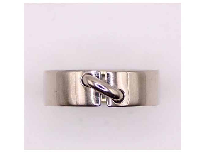 Anel grande CHAUMET "Links" ouro branco 750%O Hardware prateado - vista 3