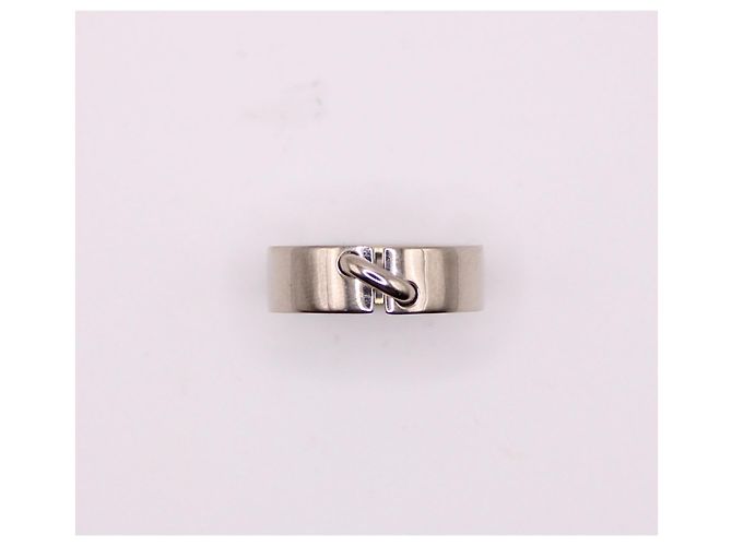 Anel grande CHAUMET "Links" ouro branco 750%O Hardware prateado - vista 4