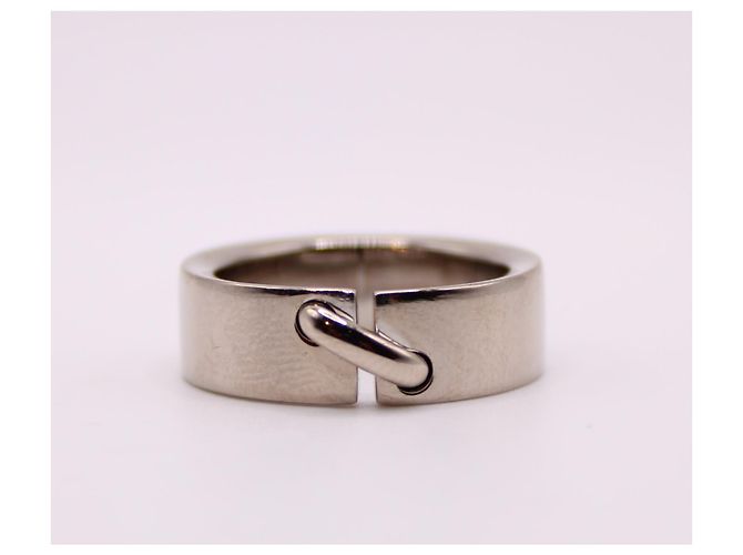 Anel grande CHAUMET "Links" ouro branco 750%O Hardware prateado - vista 5