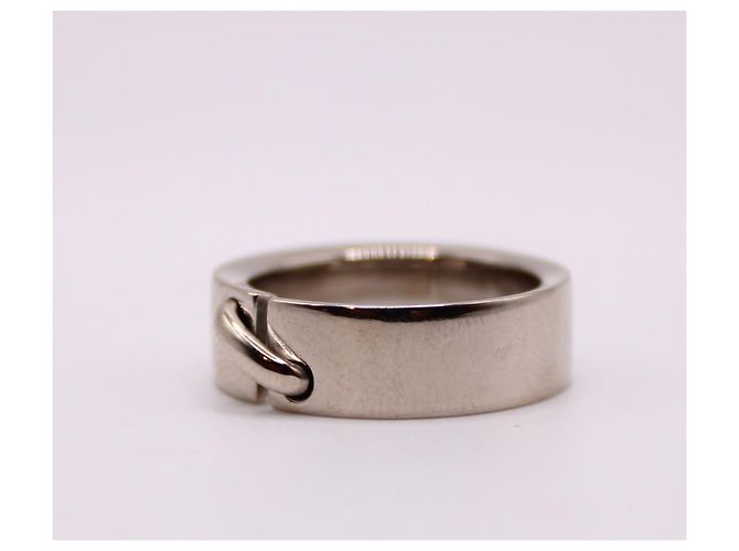 Anel grande CHAUMET "Links" ouro branco 750%O Hardware prateado - vista 6