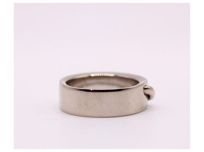 Anel grande CHAUMET "Links" ouro branco 750%O Hardware prateado - vista 9