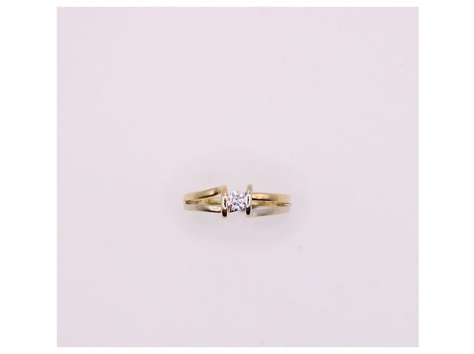 Autre Marque Diamante solitario e due ori 750%O Silver hardware Gold hardware - vista 4