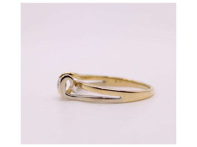 Autre Marque Diamante solitario e due ori 750%O Silver hardware Gold hardware - vista 7
