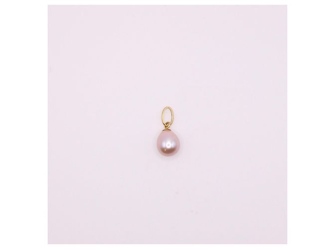 Autre Marque Ciondolo in oro giallo con perla rosa 750%O Gold hardware - vista 4