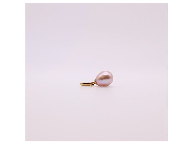 Autre Marque Ciondolo in oro giallo con perla rosa 750%O Gold hardware - vista 5