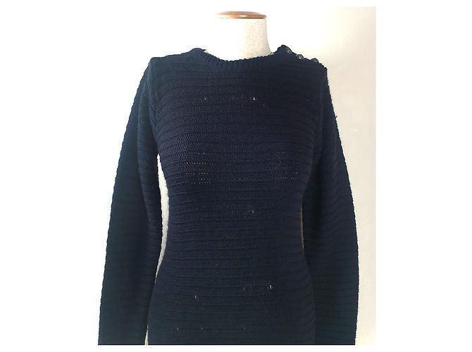 Zadig & Voltaire Jada Pulloverkleid Marineblau - Ansicht 2