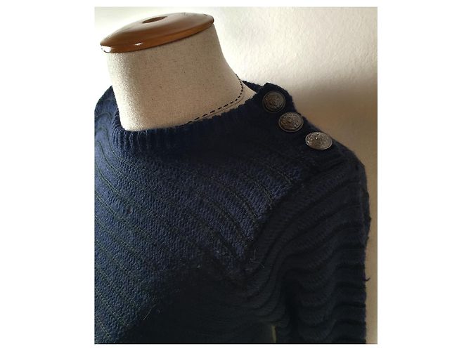 Zadig & Voltaire Jada Pulloverkleid Marineblau - Ansicht 4