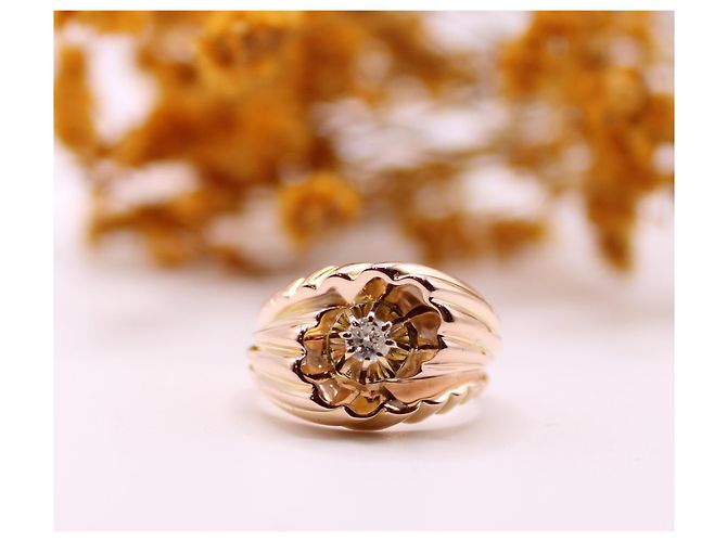 Autre Marque Goldener Diamant-Wirbelring 750%O Gold hardware - Ansicht 2