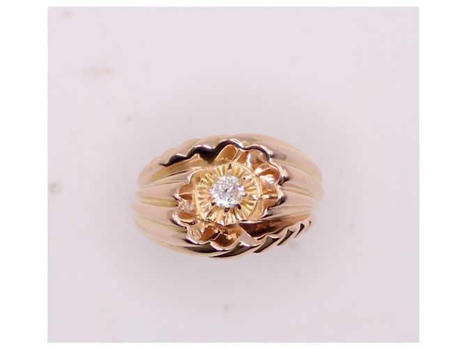 Autre Marque Goldener Diamant-Wirbelring 750%O Gold hardware - Ansicht 3