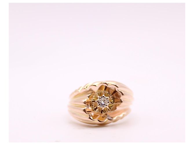 Autre Marque Goldener Diamant-Wirbelring 750%O Gold hardware - Ansicht 8
