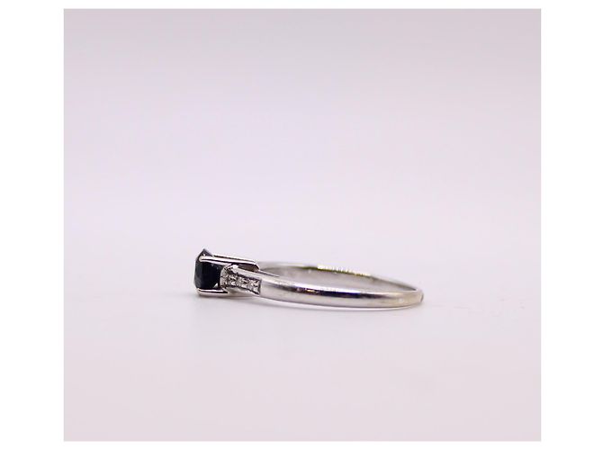 MAUBOUSSIN-Ring „Großes Wort der Liebe“ Saphir, Diamanten aus Weißgold 750%O Dunkelblau Silber Hardware - Ansicht 6