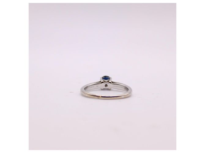 MAUBOUSSIN-Ring „Großes Wort der Liebe“ Saphir, Diamanten aus Weißgold 750%O Dunkelblau Silber Hardware - Ansicht 7