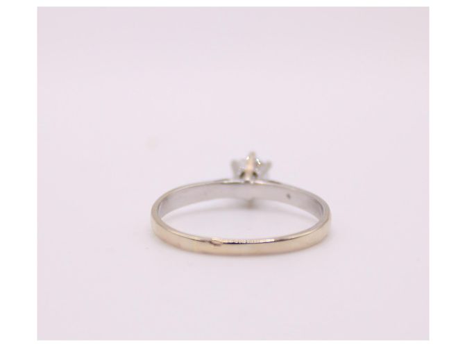 Autre Marque Solitärdiamant aus Weißgold 750%O Silber Hardware - Ansicht 7