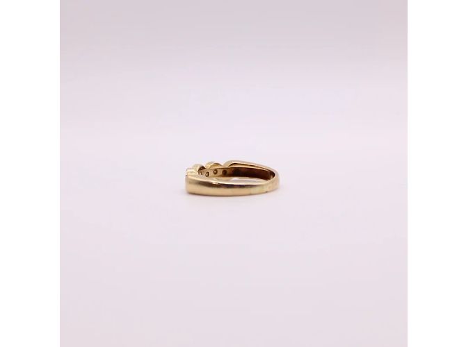 Autre Marque Anello mezzo giro in oro con diamanti 750%O Gold hardware - vista 5