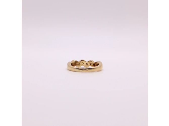 Autre Marque Anello mezzo giro in oro con diamanti 750%O Gold hardware - vista 6