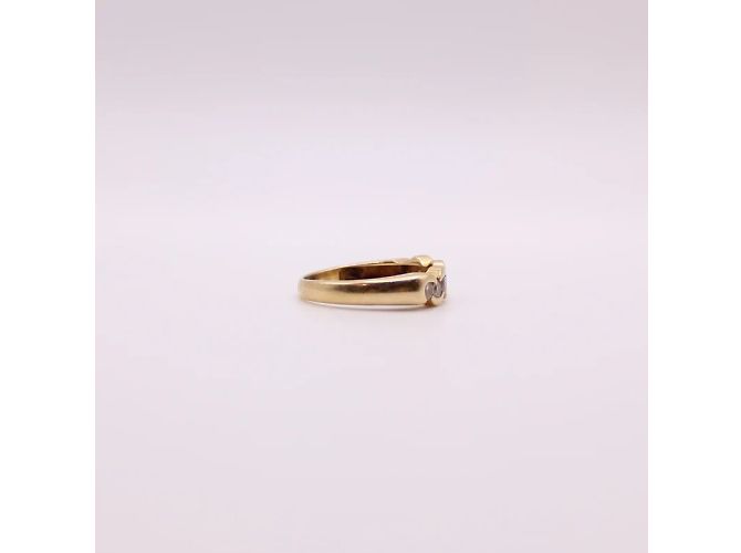 Autre Marque Anello mezzo giro in oro con diamanti 750%O Gold hardware - vista 7