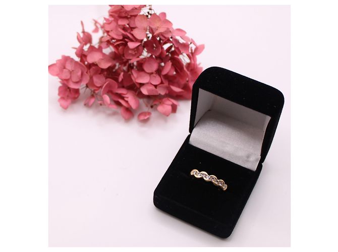 Autre Marque Anello mezzo giro in oro con diamanti 750%O Gold hardware - vista 9