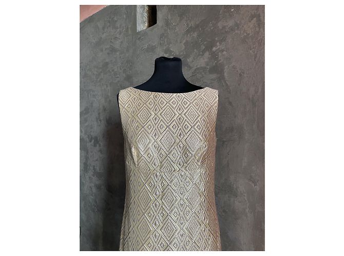 Abito Max Mara Pianoforte Lamé Oro D'oro - vista 3