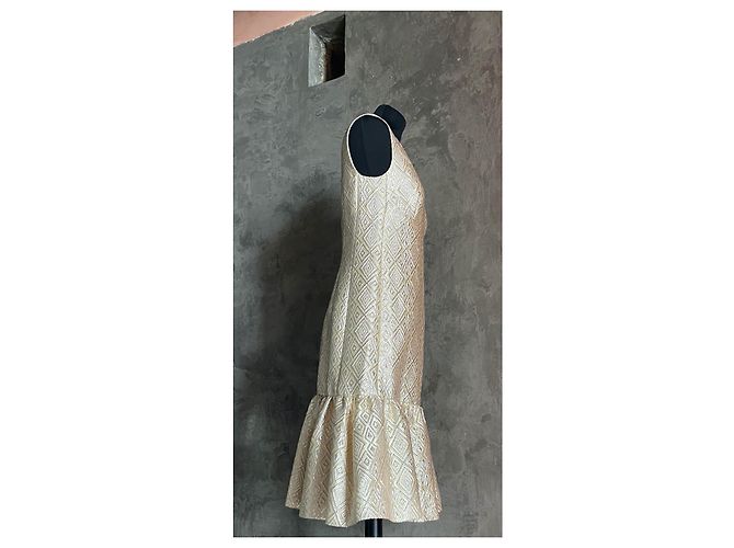 Abito Max Mara Pianoforte Lamé Oro D'oro - vista 5