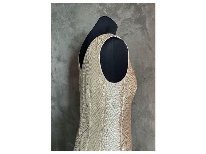 Abito Max Mara Pianoforte Lamé Oro D'oro - vista 9