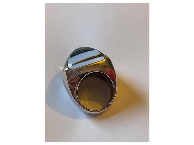 Baccarat Medici Ring blauer Kristall Größe 49 Silber Hardware - Ansicht 2