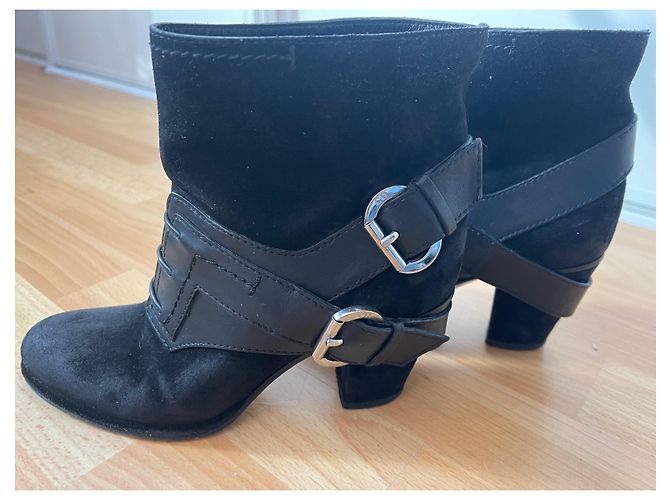 Stivaletti Christian Dior T in pelle nera 36 Nero - vista 2