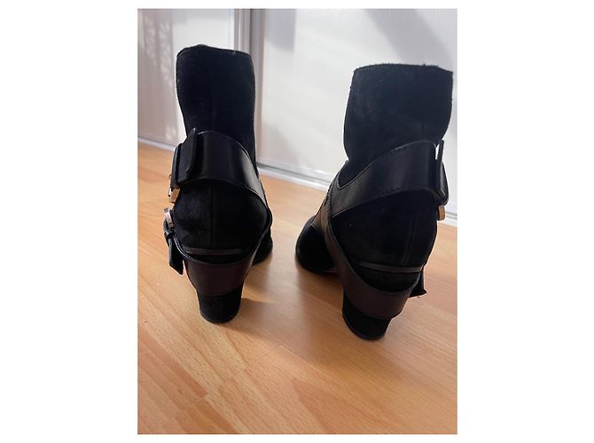Stivaletti Christian Dior T in pelle nera 36 Nero - vista 3