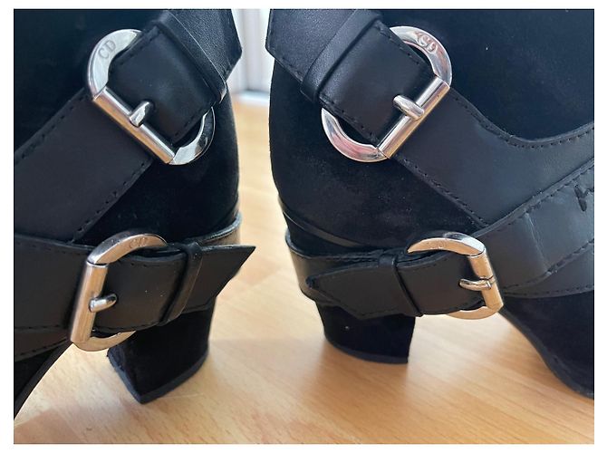 Stivaletti Christian Dior T in pelle nera 36 Nero - vista 4