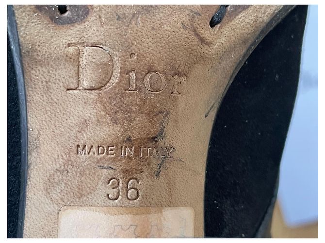 Stivaletti Christian Dior T in pelle nera 36 Nero - vista 5