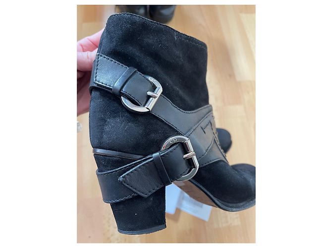 Stivaletti Christian Dior T in pelle nera 36 Nero - vista 6