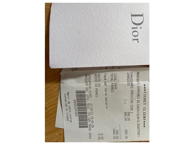 Stivaletti Christian Dior T in pelle nera 36 Nero - vista 7