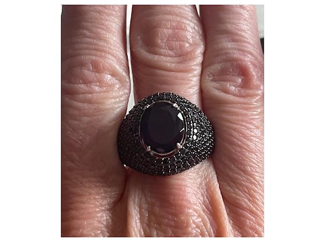 Les Petites Ametista e spinelli neri Silver hardware - vista 3