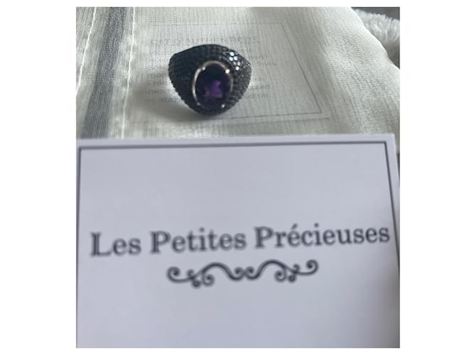 Les Petites Ametista e spinelli neri Silver hardware - vista 6