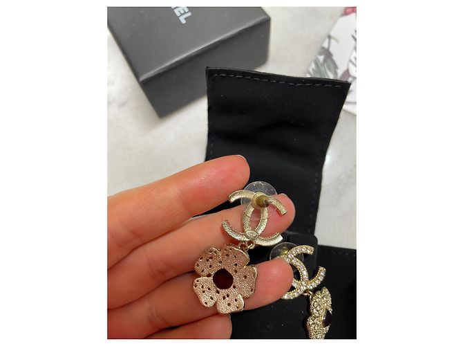 Pendientes Chanel de Flores de Cristal y Rubí Multicolor - vista 5