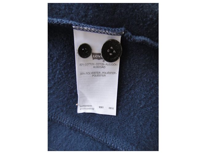 Chaqueta Levi's azul de jersey de felpa de algodón talla S - vista 6