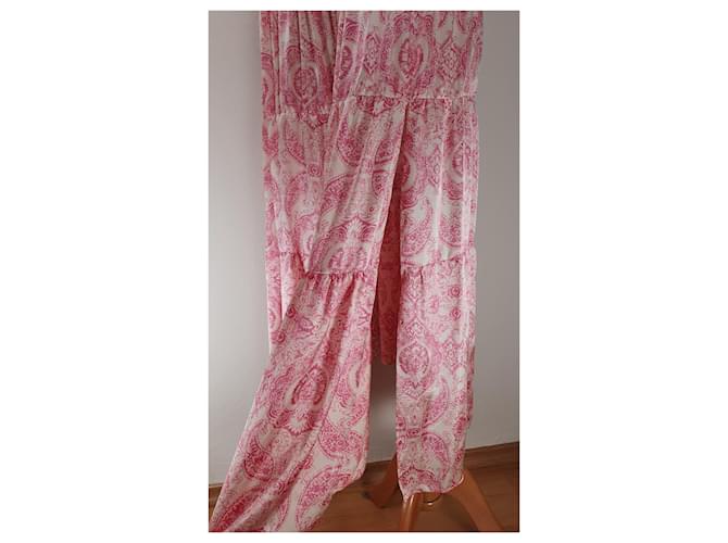 Falda midi recta Maje con estampado paisley rosa - vista 3