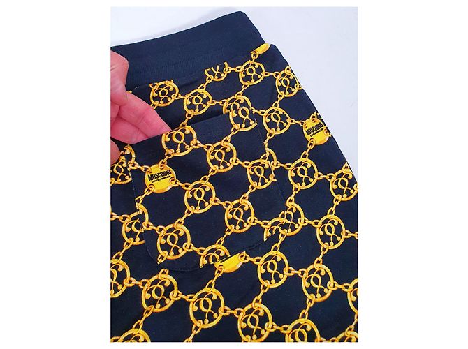 Pantaloncini Moschino con Loghi Nero Oro Multicolore - vista 4