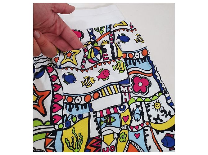 Pantaloncini multicolore Moschino uomo in cotone - vista 4