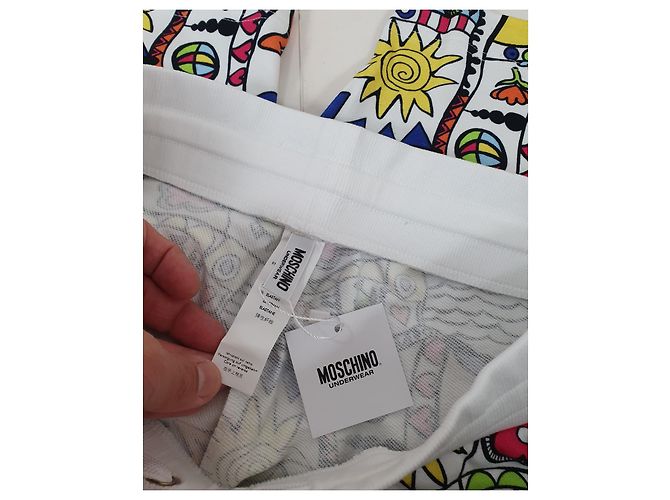Pantaloncini multicolore Moschino uomo in cotone - vista 5