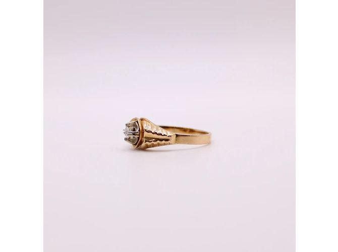 Autre Marque Anello a sigillo in oro giallo con spinello 750%O Gold hardware - vista 5