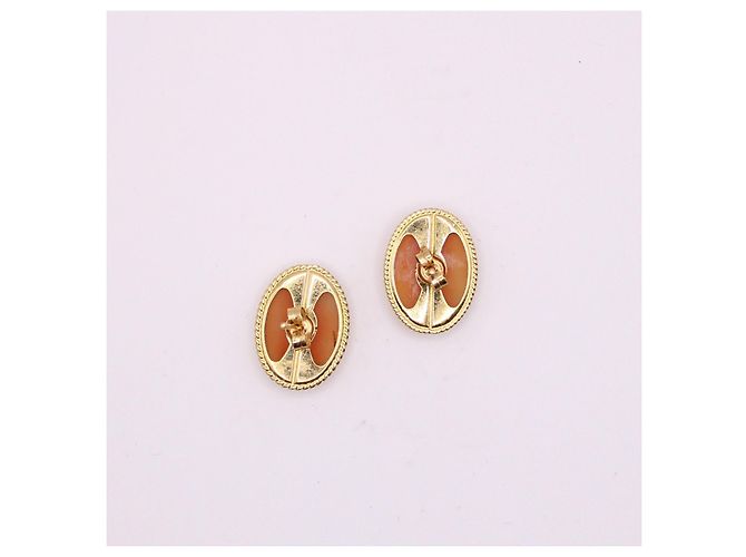 Autre Marque Orecchini in oro giallo 750%buoni cameo Gold hardware - vista 4