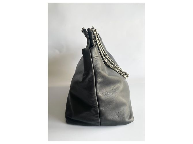 Tote Borsa Prada Shopping Bag in pelle nera Nero - vista 10