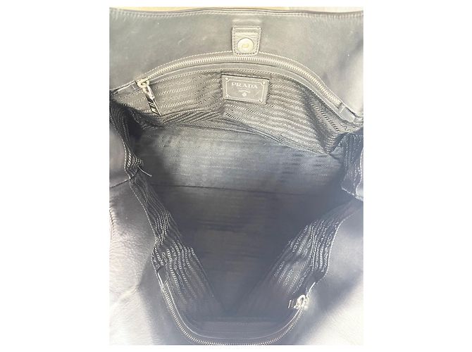 Tote Borsa Prada Shopping Bag in pelle nera Nero - vista 13