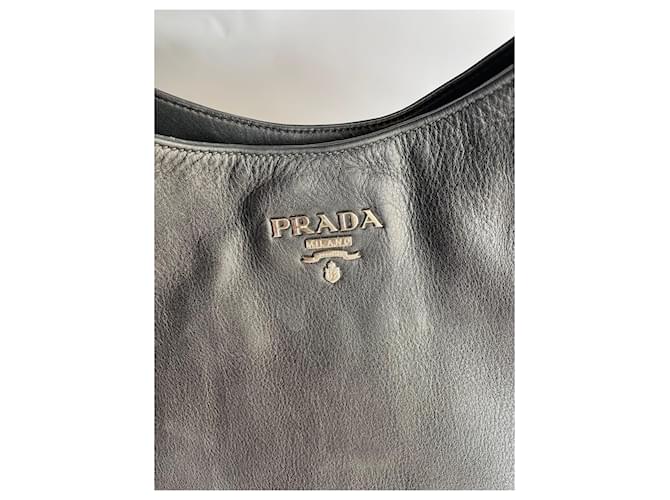 Tote Borsa Prada Shopping Bag in pelle nera Nero - vista 3