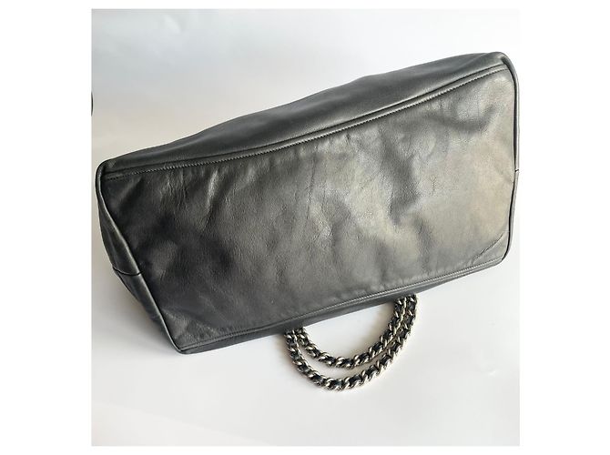 Tote Borsa Prada Shopping Bag in pelle nera Nero - vista 6