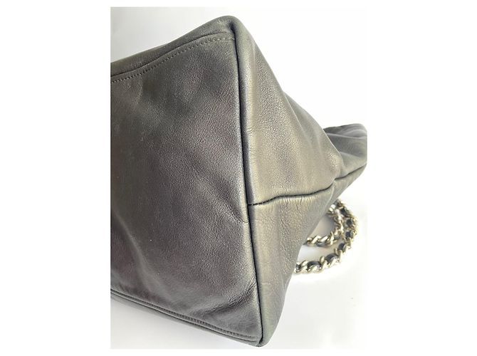 Tote Borsa Prada Shopping Bag in pelle nera Nero - vista 8