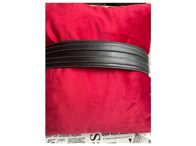 Cintura larga in pelle nera Lancel Nero - vista 2